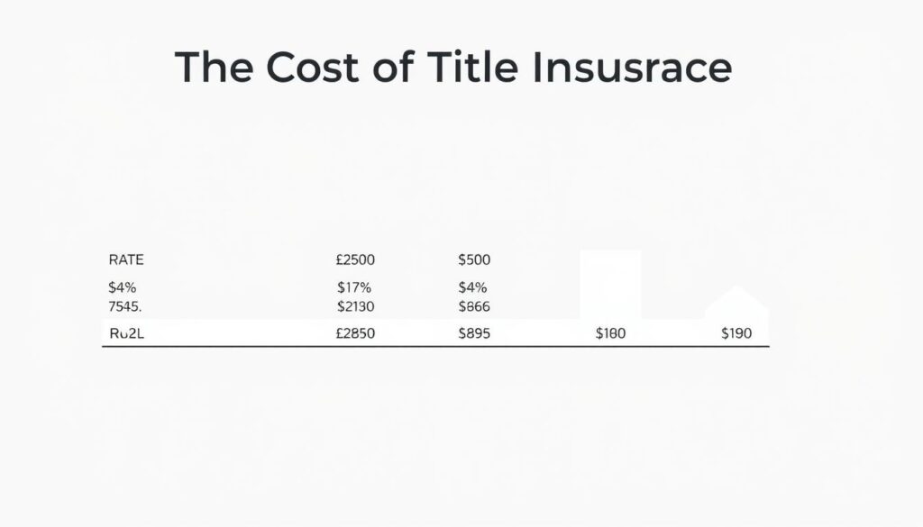 A concise data visualization showcasing the comparative costs of title insurance across different U.S. states. Set against a clean, minimalist background, a crisp chart or graph displays the relevant title insurance rates in a clear, easy-to-comprehend format. The layout is carefully balanced, with ample negative space to allow the data to take center stage. Muted, professional color tones convey a sense of reliability and accuracy. Carefully chosen typography enhances the informative nature of the image. The overall composition is designed to provide an at-a-glance understanding of the subject matter, serving as a valuable visual aid within the article's "The Cost of Title Insurance" section.