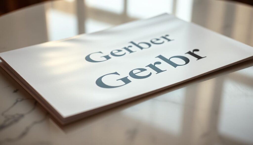A crisp, high-resolution image of a Gerber Life Insurance policy document, its glossy cover gleaming under warm, diffused lighting. The text and graphics on the policy are legible and clear, showcasing the Gerber logo and branding. The document is resting on a soft, neutral-toned surface, perhaps a wooden table or marble countertop, with subtle reflections visible. The background is slightly blurred, creating a sense of focus and emphasis on the policy itself. The overall mood is professional, trustworthy, and reassuring, reflecting the reliable and dependable nature of Gerber Life Insurance. A crisp, high-resolution image of a Gerber Life Insurance policy document, its glossy cover gleaming under warm, diffused lighting. The text and graphics on the policy are legible and clear, showcasing the Gerber logo and branding. The document is resting on a soft, neutral-toned surface, perhaps a wooden table or marble countertop, with subtle reflections visible. The background is slightly blurred, creating a sense of focus and emphasis on the policy itself. The overall mood is professional, trustworthy, and reassuring, reflecting the reliable and dependable nature of Gerber Life Insurance.